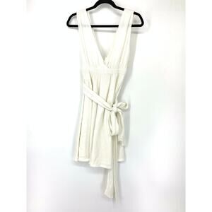ANAAK Women's Sz 0 US XS Mini Dress Tie Waist Sleeveless White NWT